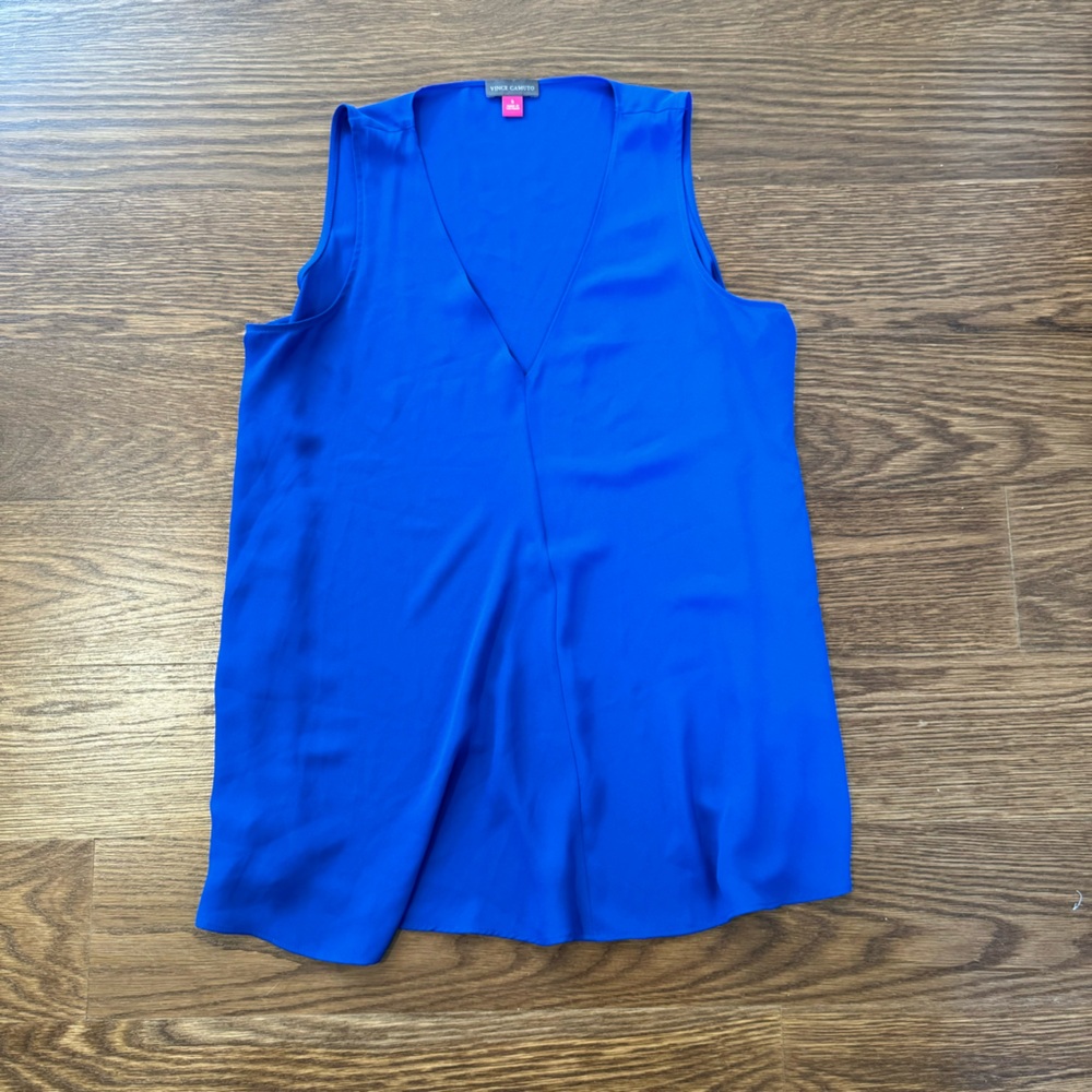 Vince Camuto V-Neck Polyester Tank Top